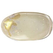 ビーンズ型小皿 古代金箔漆白