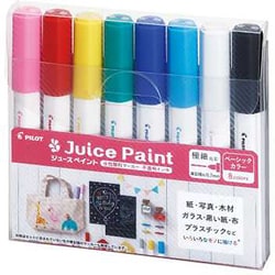ジュースペイント 水性顔料マーカー 極細 8色セット SJP-160EF-8C