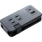 モバイルUSB-ACタップ(USB-A・USB-Type-Cポート・ACコンセント付) ブラック IPA-24AC3/BK