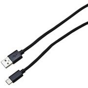 Type-C/Type-Aメッシュケーブル 3A 1.0m ブラック BUSACM100BK