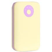 POP'n Charge モバイルバッテリー 7800mAh クリームイエロー×ライトパープル