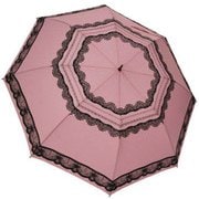 1115-PK [雨晴兼用 レースプリント ショートワイド雨傘 ジュ 60cm スライドしないタイプ]