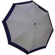 1109-NV×OW [雨晴兼用 マリンボーダー ショートワイド雨傘 ネイビー×オフホワイト 60cm スライド式中棒]