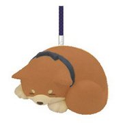 忠犬もちしば おひるねマスコット根付 おかかおやすみポーズ [H2×W3.2×D3cm]