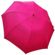 1104-PK [雨晴兼用 ドットボーダー ショートワイド雨傘 ピンク 60cm スライド式中棒]