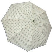 1110-OW [雨晴兼用 小花プリント ショートワイド雨傘 オフホワイト 60cm スライド式中棒]