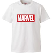 SPAP1126 半袖Tシャツ マーベル ロゴ レッド/WH Lサイズ [キャラクターグッズ]