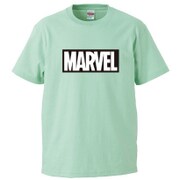 SPAP1141 半袖Tシャツ マーベル ロゴ ブラック/MELON Lサイズ [キャラクターグッズ]