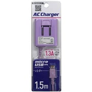 microUSB端子スマートフォン用 急速充電対応 1.3A出力 1.5m バイオレット AC-SP82V