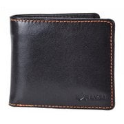 二つ折れ財布 イタリアレザー ブラック ALPHA-40089BK