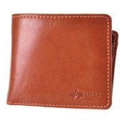 二つ折れ財布 イタリアレザー ブラウン ALPHA-40089BR