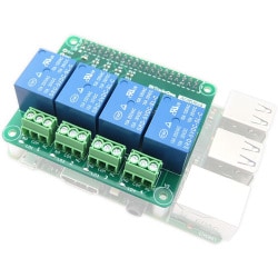 Raspberry Pi用 リレー制御拡張基板 4回路 ADRSRU4