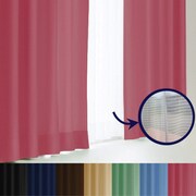 遮光性カーテン&ミラーレースカーテン コスメピンク 幅100×丈230cm 4枚セット(カーテン2枚、レースカーテン2枚) エール カーテン&レースセット PK 100x230 4P
