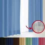 遮光性カーテン&ミラーレースカーテン スカイブルー 幅100×丈90cm 4枚セット(カーテン2枚、レースカーテン2枚) エール カーテン&レースセット BL 100x90 4P