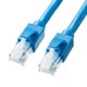 LANケーブル 7m CAT6A ブルー 爪折れ防止 PoE対応 難燃素材 単線 UTP ストレート結線 RJ45 KB-T6ATS-07BL