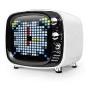 ブラウン管テレビ型 インフォメーション機能付 Bluetoothスピーカー ホワイト DIV-TIVOO-WH