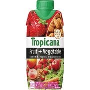 トロピカーナ フルーツ+ベジタブル 甘熟ストロベリー・ナッツテイスト 330ml×12本 [果実果汁飲料]