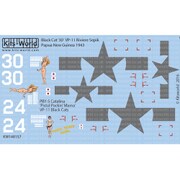 KW148157 [WWII アメリカ海軍 PBY-5A カタリナ "ブラックキャット 30" ＆ 'Pistol Packin' Mama 1/48 デカール]