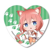 ハート缶バッチ 猫宮ひなた/ぷかっしゅ [キャラクターグッズ]