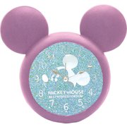 9082 ディズニー ミッキーグリッター置き時計 パープル [キャラクターグッズ]
