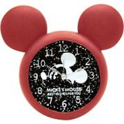 9081 ディズニー ミッキーグリッター置き時計 レッド [キャラクターグッズ]