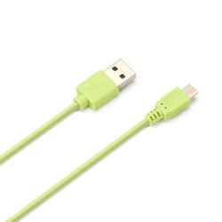 microUSBコネクタUSBケーブル 1.2m グリーン PG-MUC12M05