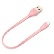 microUSBコネクタUSBフラットケーブル 15cm ピンク PG-MUC01M09