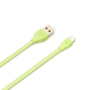 microUSBコネクタUSBフラットケーブル 50cm グリーン PG-MUC05M10