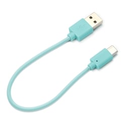 USB Type-C USB Type-Aコネクタ USBケーブル 15cm ブルー PG-CUC01M03