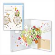 お誕生祝いカード 立体 ハッピーレーザー HL 自転車 EAR-719-166