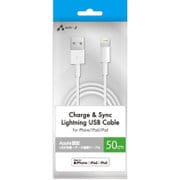 USB Type-A to Lightningケーブル MFi認証 50cm ホワイト UKJ-LPSS50