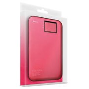 超薄型スタイリッシュモバイルバッテリー 「モナリザ」 3400mAh レッド JF-PEACE9RD