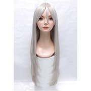 コスペディアウィッグ ロングストレート 80cm アッシュシルバー