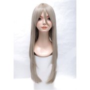 コスペディアウィッグ ロングストレート 80cm アッシュグレイ