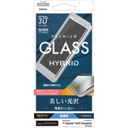 SG1059XZ2C SV [Xperia XZ2 Compact 高光沢 ガラス ソフトフレーム 3D Round HYBRID 液晶保護フィルム シルバー]