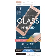 SG1061XZ2C PK [Xperia XZ2 Compact 高光沢 ガラス ソフトフレーム 3D Round HYBRID 液晶保護フィルム ピンク]