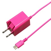 AC充電器 USB-Cケーブル一体型 2.5m 2A スイングプラグ採用 ピンク BACC20250PK