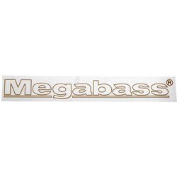 ステッカー フレームロゴ Megabass ゴールド 40cm