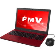 ノートパソコン LIFEBOOK AHシリーズ/15.6型ワイド/Celeron 3865U/メモリ 4GB/HDD 1TB/DVDスーパーマルチ/Windows 10 Home 64ビット/Office Home and Business 2016/ルビーレッド FMVA42C2R
