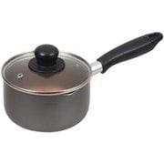 ディナーズ ふっ素加工ガラス蓋付ミルクパン 14cm HB-8010