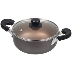 ディナーズ ふっ素加工ガラス蓋付両手鍋 20cm HB-8013