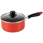 ニューフォア ふっ素加工IH対応ガラス蓋付片手鍋 18cm HB-8051