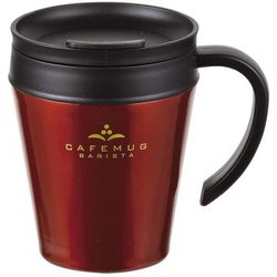 カフェマグバリスタ 真空蓋付マグカップ 330 (コーヒーチェリー) HB-3986