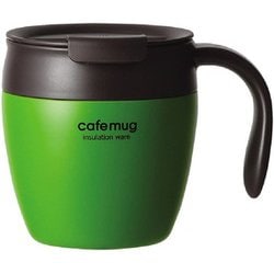 カフェマグアンティーク 真空蓋付マグカップ330 (グラスグリーン) HB-4034