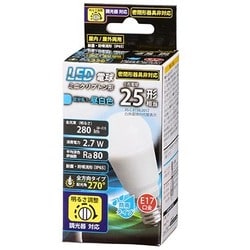 LED電球 ミニクリプトン形 E17口金 25形相当 昼白色 調光器対応 LDA3N-G-E17/D G11