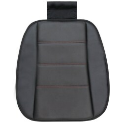 SF-1105 [ソフトレザー低反発 シングルクッション 45×48cm ブラック/レッド]