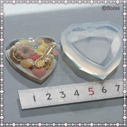 C-482 ジュエリー ハート [フローレ ソフトモールド シリコン型シリーズ]