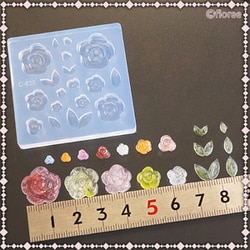 C-635 ぷっくり薔薇 [フローレ ソフトモールド シリコン型シリーズ]