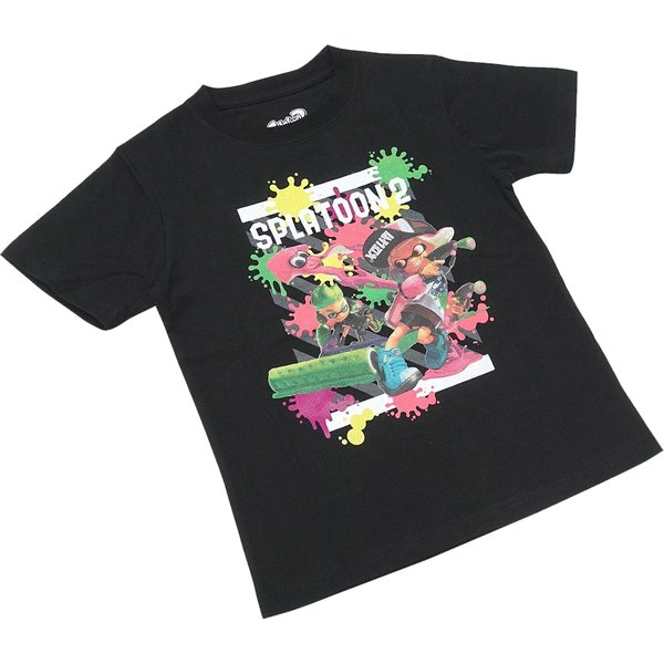 スプラトゥーン2 Kids ガチバトルtシャツ Blk 110cm キャラクターグッズ