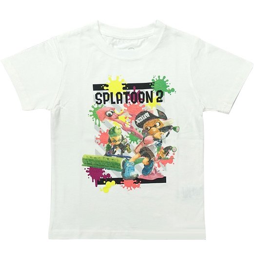 スプラトゥーン2 Kids ガチバトルtシャツ Wht 110cm キャラクターグッズ Alpirosolution Com